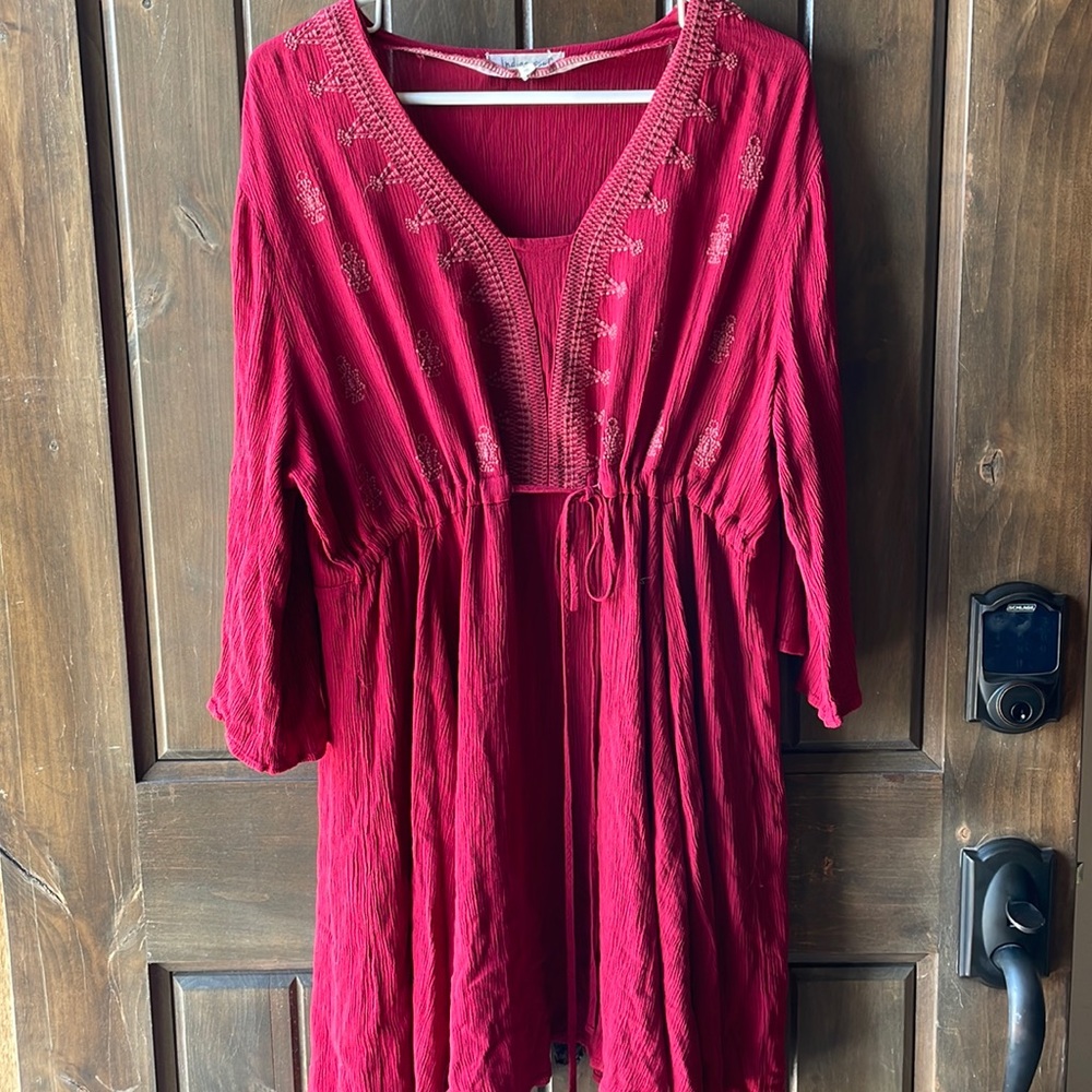 Crimson boho dress Sz XL